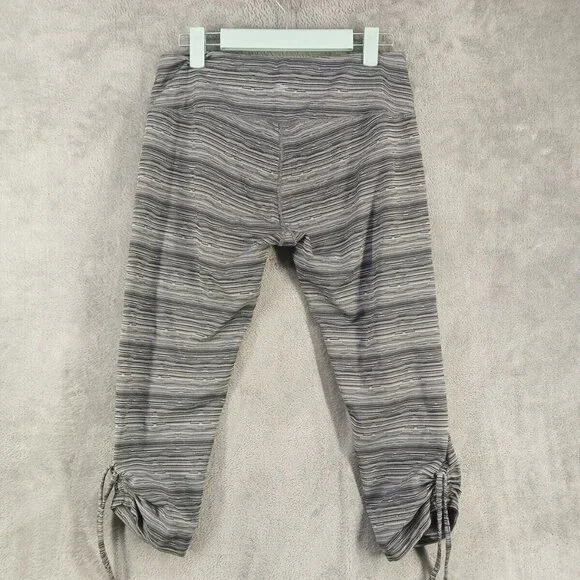 BROOKS Capri Legging M(8-10)Activewear Gray Pull on Spandex Casual Drawstring - Picture 9 of 11